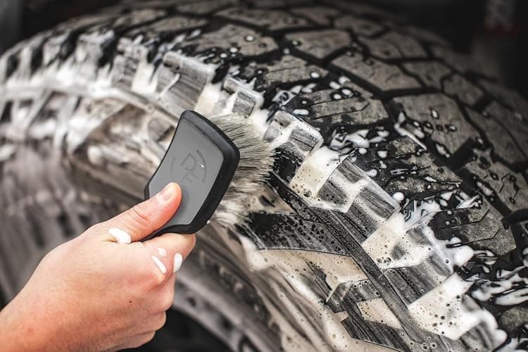 Detail Factory - ProGrip Tire Brush - Ergonomic ProGrip Handle, Stiff Synthetic Bristles, Ergonomic Design, Clean Your Tires with Ease - Grey thumbnail 9