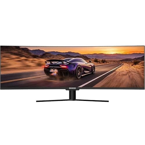 Deco Gear Curved 49” Super Ultrawide Gaming Monitor, 32:9 WDFHD 3840×1080, 144Hz, 3ms, 3000:1 VA, HDR400, Adaptive Sync, USB-C 65W, HDMI/DP, PBP/PIP, KVM, 1800R, American Seller thumbnail 2
