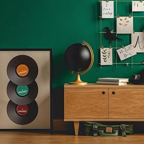 LZYKJGS 6 Stück Vinyl Schallplatte Retro, Schallplatten Dekoration Wand, Rollmusik Partydekoration Schallplatte, für Dekoration von Bars, Café, Zuhause (12 inch) thumbnail 5
