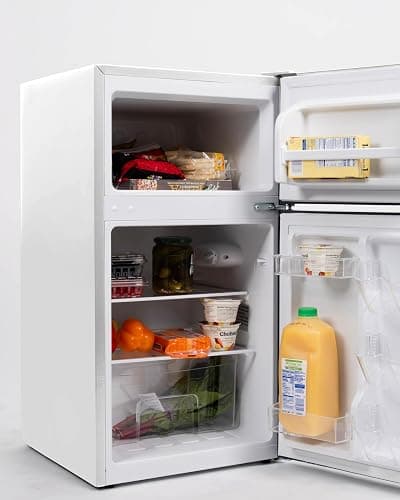 Frigidaire Compact Refrigerator with Top Freezer - 2 Door Fridge with 3.2 Cu Ft, Contemporary Series, White thumbnail 2