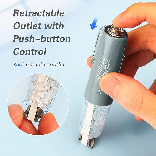 BITOSEE Refillable Retractable Quick Dry White Correction Tape,Mini Small Aesthetic Cute Correction Tape, with Easy to Use Kawaii Pen Shaped Applicator,for School Office Supplies thumbnail 4