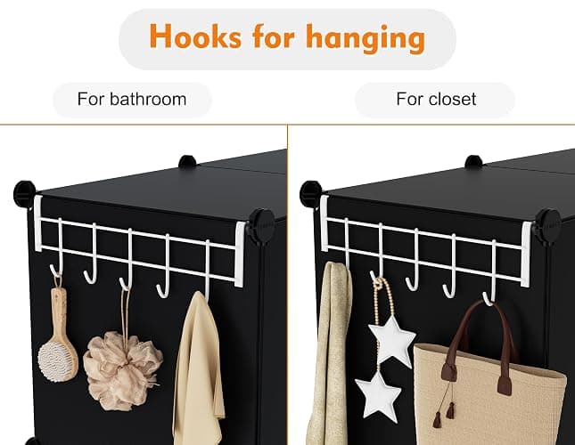 HOMIDEC 6-Cube Storage Organizer, Closet Organizer Storage Cabinet Shelf Bookcase Bookshelf,Storage Cubes Organizers Cabinet for Kids,Closet, Bedroom,Bathroom thumbnail 7