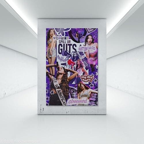 Mousgue Olivia Poster Rodrigo Singer Guts Music Collage Posters for Room Aesthetic Canvas Wall Art Bedroom DecorUnframe-style-4 24x36inch(60x90cm) thumbnail 7