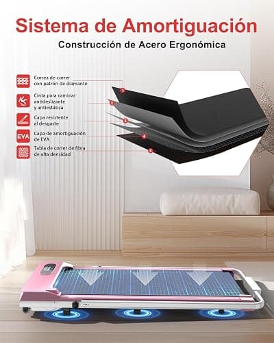 Tapis de Course 4 en 1 Pliable avec Pente 7% – Tapis de Marche Électrique 8 km/h, Moteur 2,5 CV, Système d’Amorti Avancé, Écran LCD, Cadre Renforcé, 130 kg Max – pour Maison & Bureau thumbnail 6