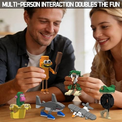 Myth Qholve Italian Brain Rot Unique Cartoon Characters Building Blocks 6 in 1 Educational & Entertaining Gift Idea for Kids Teens & Adults thumbnail 2