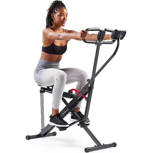 Sunny Health & Fitness Smart Upright Row-N-Ride Trainer w/Adjustable Resistance & 330LB Weight Capacity, Foldable Home Exercise Equipment for Arm, Glute & Leg Training, Free SunnyFit App Connection - Image 1