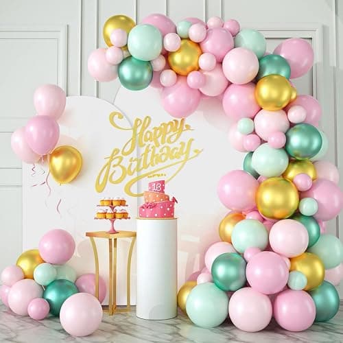 SuuWoee Wedding Arch Backdrop Stand Set of 2 With White Cover (7.2FT+6FT) | Metal Arch Balloon Stand,Gold Arched For Birthday,Party,Baby Shower,Anniversary,Event Decor,Easy To Assemble,Sturdy,Durable thumbnail 2