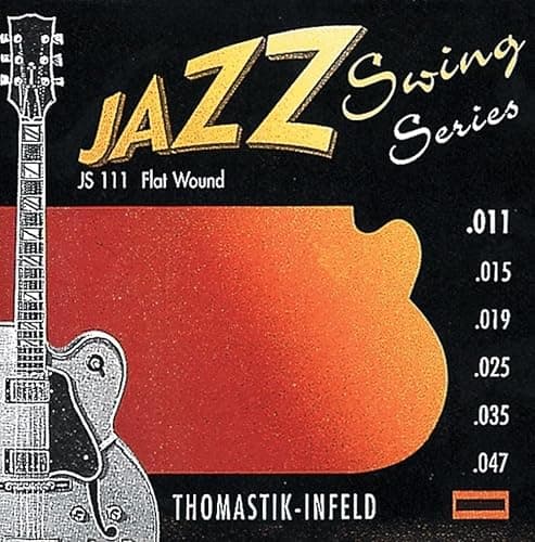 Thomastik 676717 Saiten für E-Gitarre Jazz Swing Series Nickel Flat Wound, Satz JS111 Light .011-.047w - Image 1