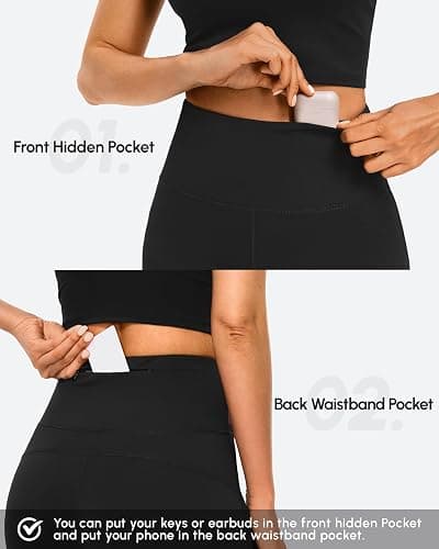 AFITNE Women's Yoga Pants Bootcut Workout Leggings Flare Casual Lounge Pants with Pockets High Waist and Tummy Control thumbnail 4