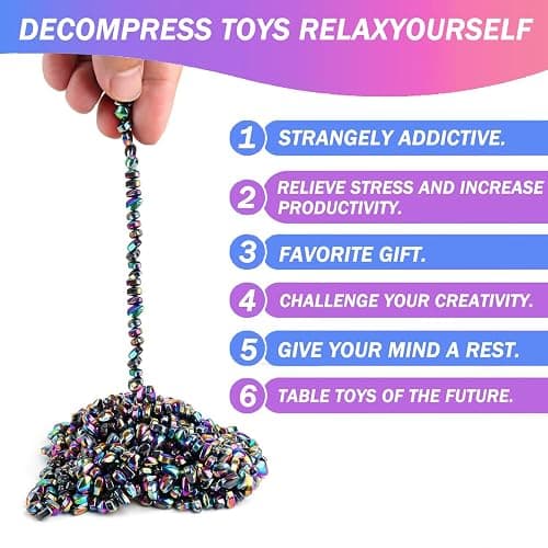 1100pcs Desk Fidget Toys for Adults, Stress & Anxiety Relief, Sensory Fidget Toys for Office, ADHD, Autism,Ideal Gift (1100Pcs Colorful) thumbnail 6