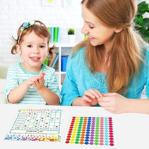 Utron 80 Pack Reward Chart for Kids, Incentive Chart Behavior Chart for Kids at Home, 2 Designs with 2160 Star Sticker, Kids Chore Chart, Sticker Chart for Kids Behavior thumbnail 6