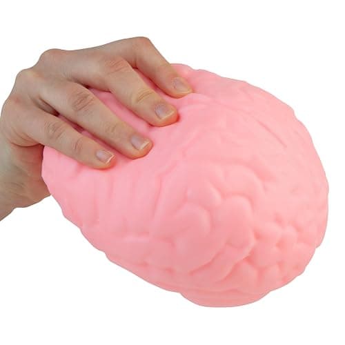 ORB Easy Sqweezy Jumbo Brainy - Squeeze This Big, Fun, Squishy, Slow Rising, Extra Soft Giant Brain for Stress Relief - Original Sensory / Fidget Novelty Toy and Gift for Kids and Adults thumbnail 2