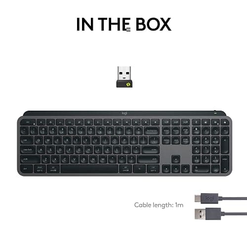 Logitech MX Keys S Wireless Keyboard, Low Profile, Fluid Precise Quiet Typing, Programmable Keys, Backlighting, Bluetooth, USB C Rechargeable, for Windows PC, Linux, Chrome, Mac - Graphite - MX Keys S - Graphite thumbnail 10