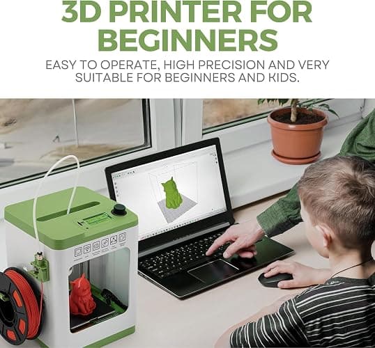 Fully Assembled Mini 3D Printer for Kids and Beginners - Complete Starter Kit with Auto Leveling 3D Printing Machine, 10M PLA Filament, and SD Card - WiFi 3D Home Printer for MAC, Windows, and Linux thumbnail 4