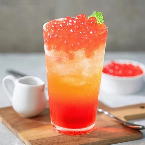 Tea Zone [1 Pound] Raspberry Popping Pearls, Bursting Pearls for Teas, Shakes, Smoothies, Dessert Toppings thumbnail 5