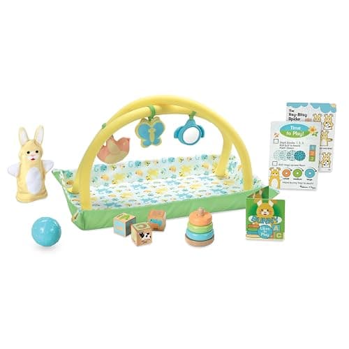 Melissa & Doug Mine to Love Toy Time Play Set for Dolls with Activity Gym, Stacker, Blocks, More (16 pcs) thumbnail 9