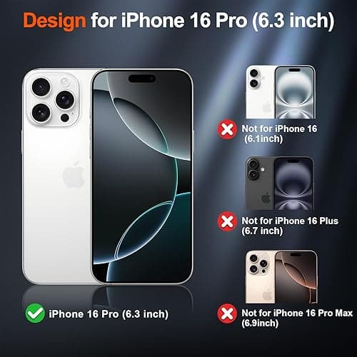 SUPFINE Magnetic for iPhone 16 Pro Case (Compatible with MagSafe) (10 FT Military Grade Drop Protection) Slim Translucent Matte Shockproof with Anti-Fingerprint Phone Case,Orange - Orange - iPhone 16 Pro thumbnail 2