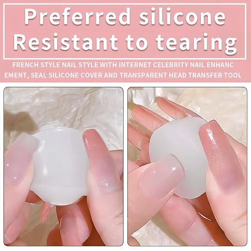 French Tip Tool,Nail Art Stamper Kit for DIY together,Home Manicure Starter Tool Salon(2 PCS) thumbnail 2