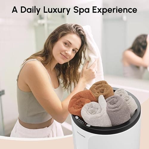 USHOWER Towel Warmers for Bathroom, 20L Large Towel Warmer Bucket for Spa & Massage, Auto Shut-Off Towel Heater Fits Two 40"x70" Oversized Towels, Blankets, Bathrobes, PJ's thumbnail 2