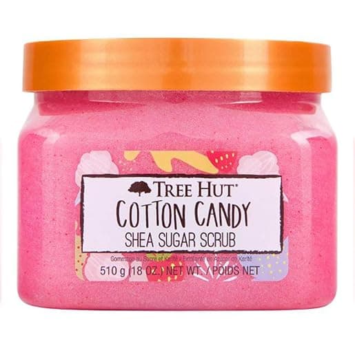 Tree Hut Cotton Candy Shea Sugar Scrub 18 Oz! Formulated With Real Sugar, Certified Shea Butter And Strawberry Extract! Exfoliating Body Scrub That Leaves Skin Feeling Soft And Smooth! (Cotton Candy) - Image 1