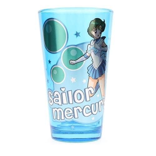 JUST FUNKY Sailor Moon Sailor Mercury 16oz Blue Pint Glass - Image 1