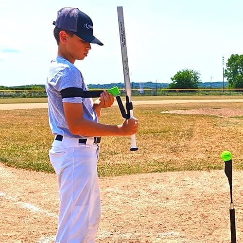 SWINGRAIL Baseball & Softball Swing Trainer + Speed Stick Training Bat + 6 Plastic Training Balls thumbnail 8
