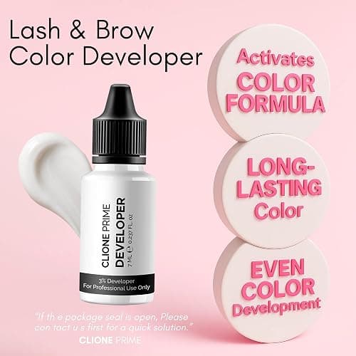 CLIONE PRIME Korean At Home Eye Lash Lift and Tint Kit Professional Brow Lamination and Tint Kit Eye Lash Tint Kit Black Eye Brow Tint Kit thumbnail 7