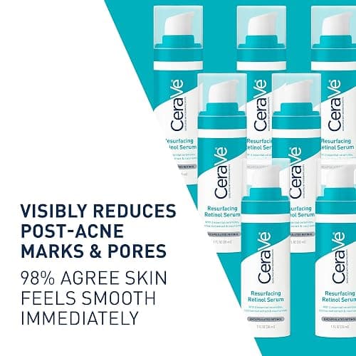 CeraVe Resurfacing Retinol Serum For Post Acne Marks, Formulated With Licorice Root Extract & Niacinamide, Brightening Serum & Pore Minimizer For Face, Post Acne Skin Barrier Repair, Non-Comedogenic thumbnail 2