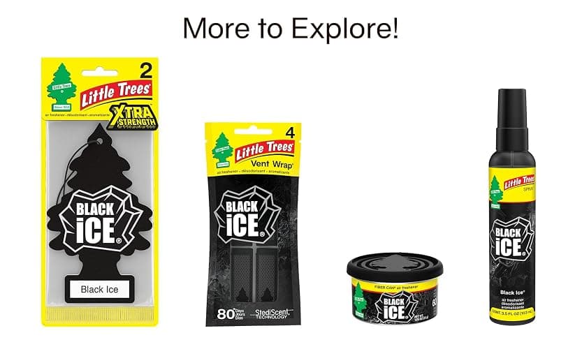 LITTLE TREES Car Air Freshener | Hanging Tree Provides Long Lasting Scent for Auto and Home | Black Ice, 24 Air Fresheners thumbnail 7