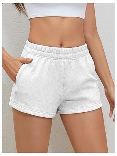 SOLY HUX Women's Sweat Shorts Casual Summer Elastic High Waist Running Lounge Shorts with Pockets thumbnail 4