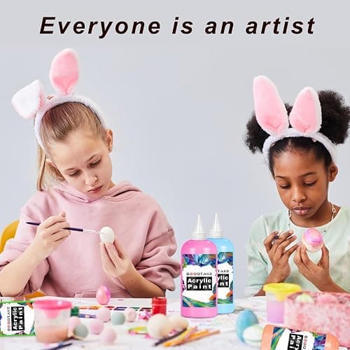 GOODTAKE Light Yellow Acrylic Paint, Art Craft Paint for Art Supplies, Canvas, Rocks, Wood, Fabric and Ceramic, Non Toxic for Artists, Students, Beginners (Light Yellow, 7 Fl Oz) thumbnail 9