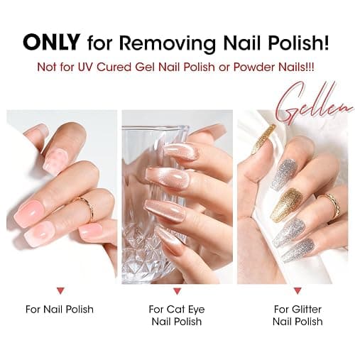 Gellen Nail Polish Remover, Non Acetone Nail Polish Remover for Regular Nail Polishes, Rose Scent Healthy, Easy Push-down Pump, 6.09 Fl Oz thumbnail 4