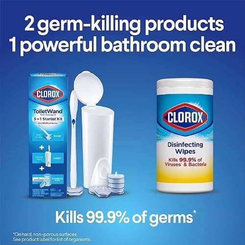 Clorox ToiletWand Disposable Toilet Cleaner Refills, Rainforest Rush Scent, 30 Count, Kills 99.9% of Germs, Touch-Free Toilet Cleaning thumbnail 3