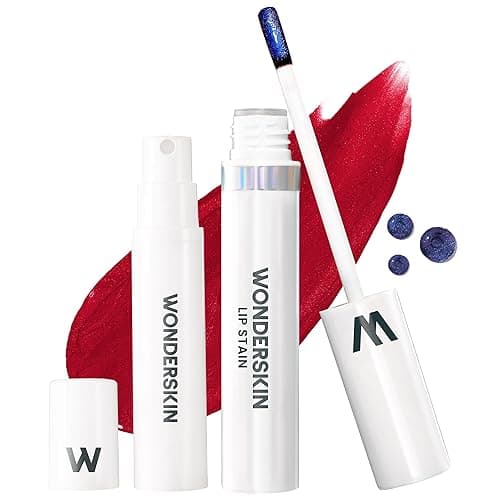 Wonderskin Wonder Blading All Day Lip Stain Peel Off Masque and Reveal Kit - Long Lasting, Waterproof Red Lip Tint, Transfer Proof Natural Makeup Stain Kit (Divine) - Divine Kit