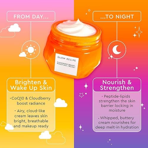 Glow Recipe Cloudberry Refillable Face Cream – Ultra Moisturizing Korean Face Cream for Women with CoQ10, Multi Peptides, and Vitamin C to Brighten, Repair Skin Barrier & Even Skin Tone (50 ml) thumbnail 5