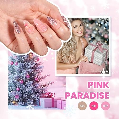 Beetles Gel Nail Polish Kit with U V Light - 32 Colors Nail Kit 55 Pcs Gel Polish Set Four Seasons Glow Pro Base & Matte Glossy Top Coat Nails Stuff Soak Off DIY Art Set Gifts for Women Teen Girls thumbnail 5