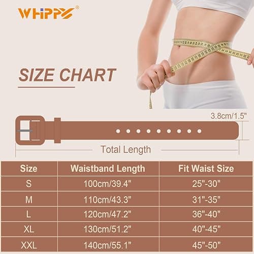 WHIPPY Women Leather Belt Candy Color Fashion Square Buckle Belt Ladies Belt for Jeans Pants Dresses thumbnail 5