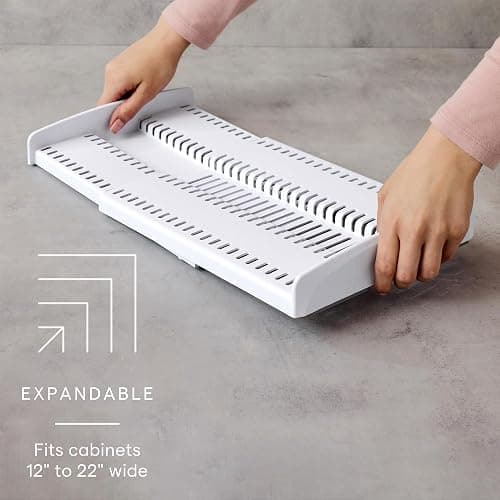 YouCopia StoreMore Expandable Cookware Rack with Tall Steel Wires, 12.5"-22" Wide Adjustable Pan Organizer for Kitchen Cabinet Storage, Premium Edition thumbnail 5