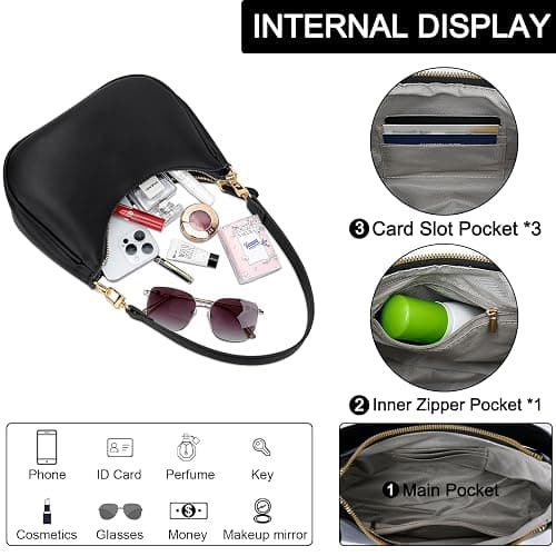 KKXIU Shoulder Bag for Women Cute Hobo Purses and Handbags Retro Clutch Underarm Purse thumbnail 3