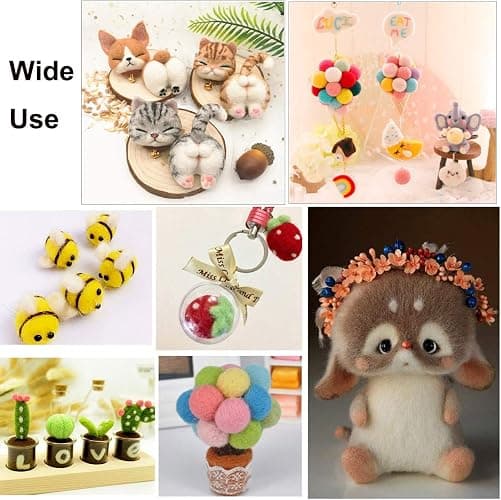 Mayboos Needle Felting Starter Kit,Wool Roving 40 Colors Set, Wool Felt Tools with Instruction Included for Felted Animal Needle Felting Supplies thumbnail 7