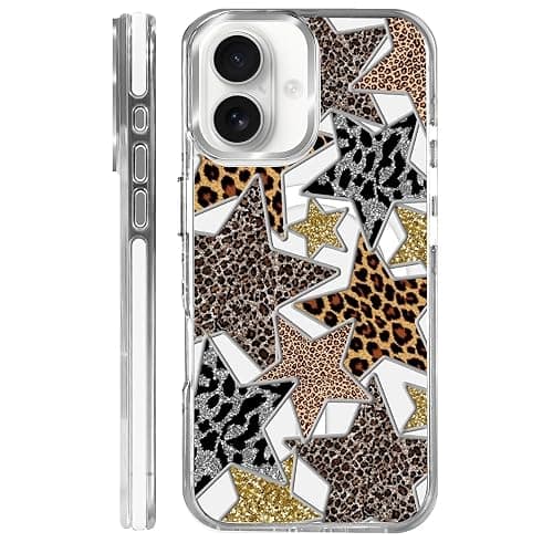 OKBUOK for iPhone 16 Plus Case [Compatible with Magsafe],Girls Women Clear Magnetic Case Silicone Shockproof Protective Cover with Pattern Star Collage - Image 1