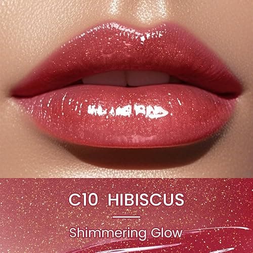 CATKIN Glossy Lip Balm Ultra Hydating Glow Lip Tinted Jelly Plump Melting Balm Shea Butter Repair Soothing For Dry Lips Dewy Finished 0.12 oz C10 HIBISCUS thumbnail 3