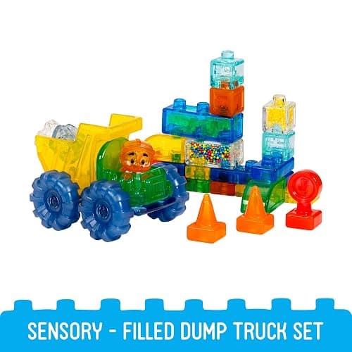 Jelly Blox Construction Dump Truck Set | 30 Pieces | Toddler & Preschool Building Blocks Kids Can Squeeze, Stretch, Squish | MESH ACCREDITED | Safety Tested & Ouch-Free | Sensory Play Toy Ages 2+ thumbnail 3