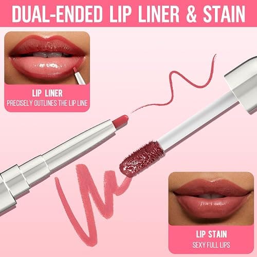 iMethod Lip Liner Stain - Lip Stain, 2-In-1 Dual-Ended Peel Off Lip Stain with Tweezer, Natural Long Lasting Peel Off Lip Liner, Easy to Use for All Skin Types, Stay All Day, Nude Pink thumbnail 3