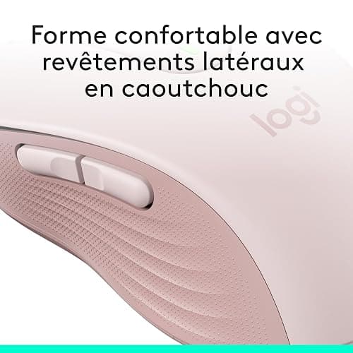 Logitech Signature M650 Souris sans fil - Pour Mains de Petites & Moyennes Tailles, Pile 2 ans, Clics Silencieux, Boutons de Côtés Programmables, Bluetooth, PC/Mac/Multi-Device/Chromebook - Rose thumbnail 9