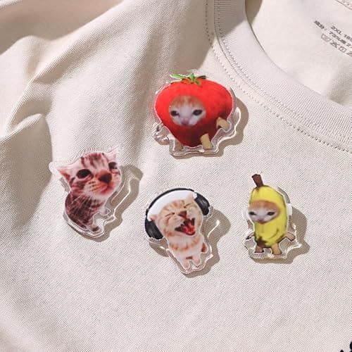 Pins For Backpacks Banana Cat Meme Funny Pins Y2K Aesthetic Pin Cute Bag Lapel Brooch Clip Badges Accessories thumbnail 4