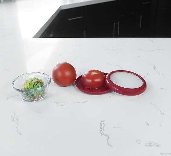 Joie Fresh Stretch Pod Tomato Storage Container, Silicone Food Saver, Keeps Leftover Produce Flavorful and Firm in Fridge, Reusable Kitchen Gadget, Dishwasher Safe, BPA-Free thumbnail 2