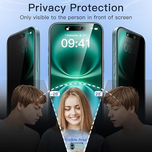 JETech for iPhone 16 Plus Bumper Case and Privacy Screen Protector Bundle thumbnail 6