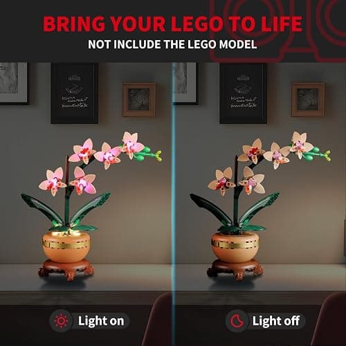 BRIKSMAX 2.0 Light Kit for Lego-10343 Mini Orchid -Innovative Led Lighting Kit Compatible with Lego The Botanical Collection Building Set- Not Included Lego Set thumbnail 2