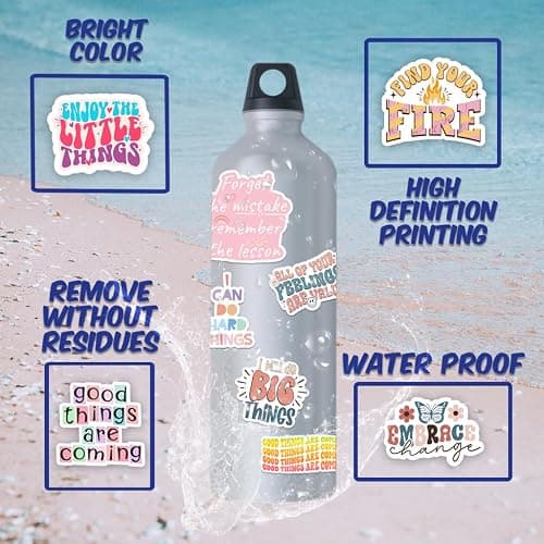 300PCS Motivational & Affirmation Stickers – for Vision Board, Positive Inspirational Decals for Water Bottles, Laptops, Planners, Journals, Scrapbooks & Teachers thumbnail 8